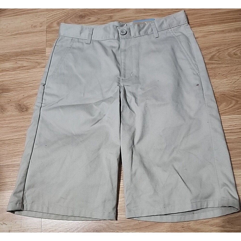 Dockers Boys Beige Khaki Size 14 Pockets Shorts defect on leg